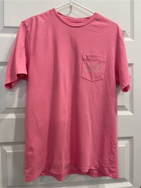 Vineyard Vines Hot Pink Short Sleeve Pocket Tee